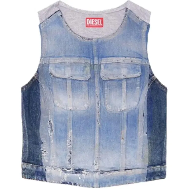 DIESEL De Benedicta S Denim Top 'Blue'