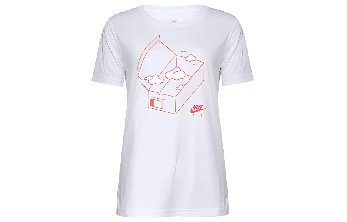 Nike T-Shirts Women's White Crew Neck Moderate Other