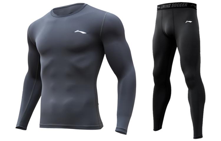 Li Ning Fitness Sets Men’s Crew Neck Moderate