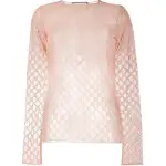 Gucci embroidered tulle top