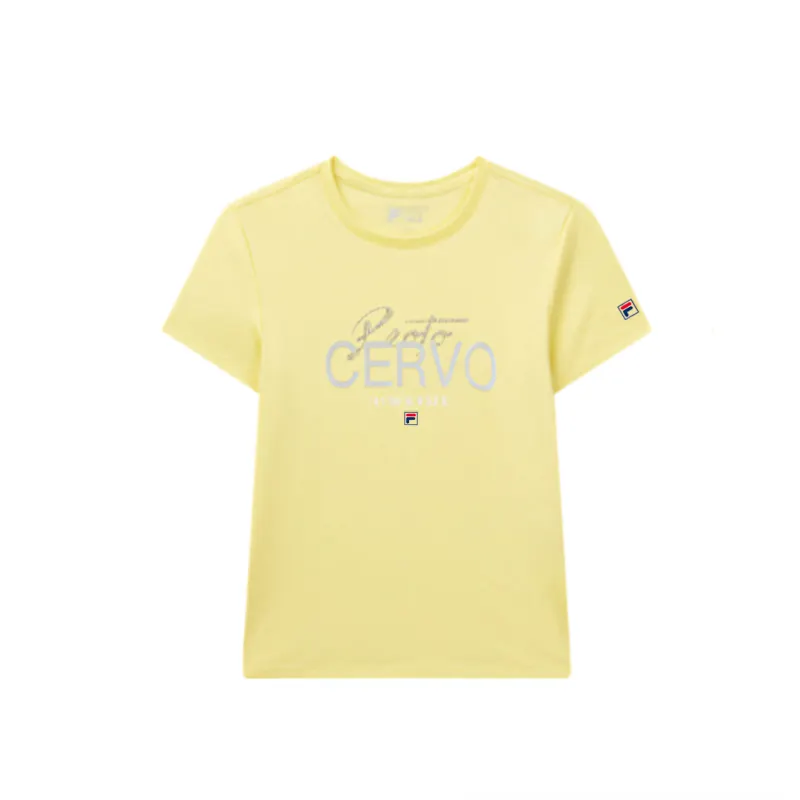 FILA Regular T Shirt Women's Light Yellow
