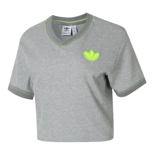 adidas originals Women'ss Cropped Short-Sleeve T-Shirt Gray