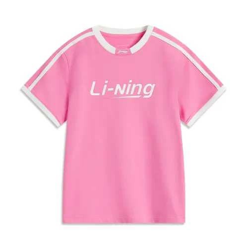 Li Ning Sports Life Collection T Shirt Women's Bougainvillea Pink/Ivory