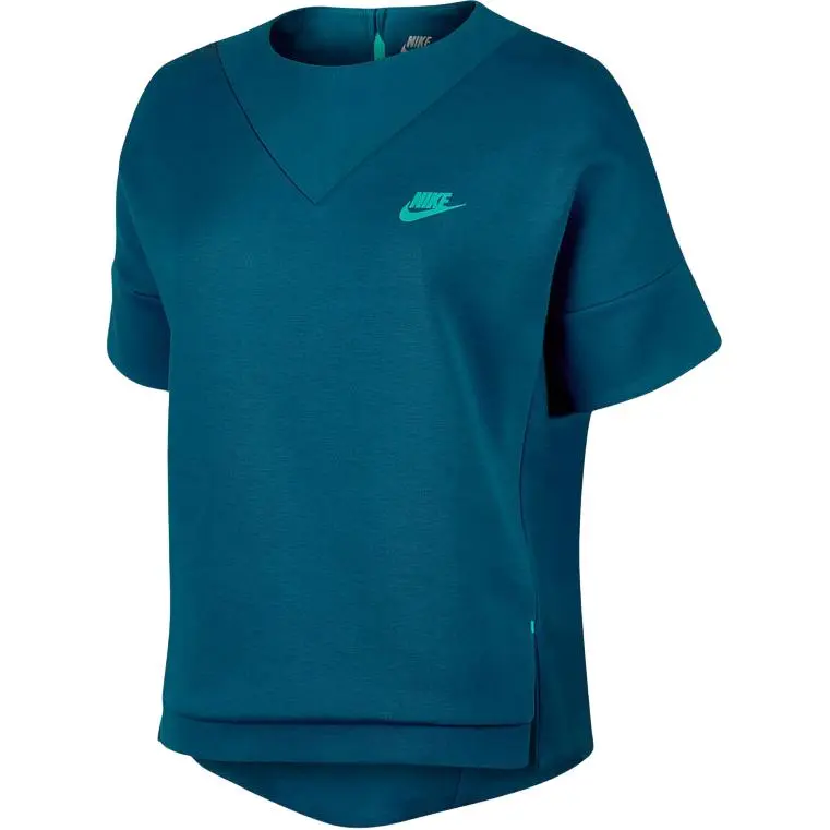Nike T-Shirts Women's Green Crew Neck Moderate