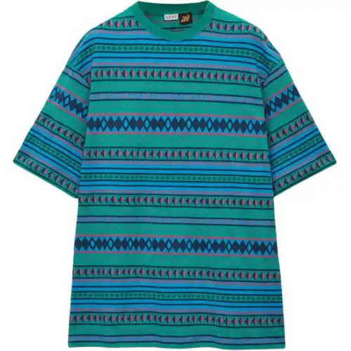 LOEWE T Shirts Men's Teal Crew Neck Moderate