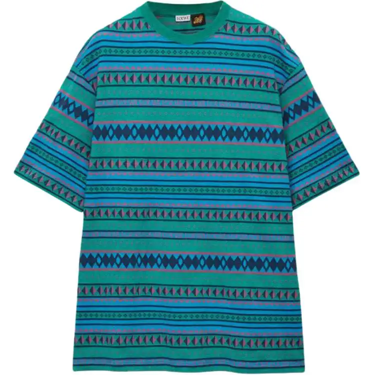 LOEWE T Shirts Men's Teal Crew Neck Moderate