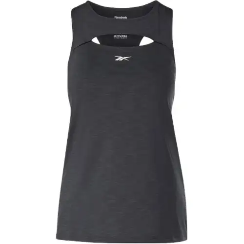 Reebok Tank Tops Women's Black Crew Neck Moderate Other