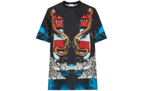 Burberry T Shirts Women's Marine Blue Crew Neck Moderate Other