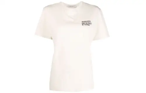 Golden Goose Drop Shoulder Sleeve T Shirt Women's White