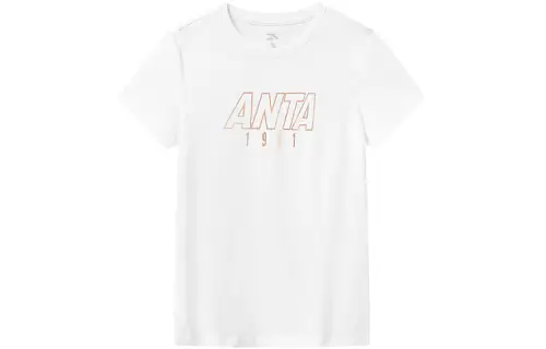 ANTA Life Collection T Shirts Women's White Crew Neck Moderate Straight Fit