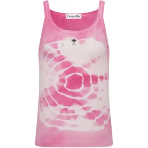 DIOR Tank Tops Women's Pink Crew Neck Moderate Other