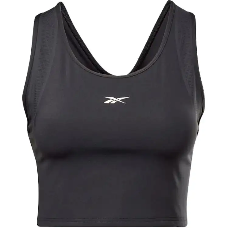 Reebok Tank Tops Women's Black U Neck Moderate Other