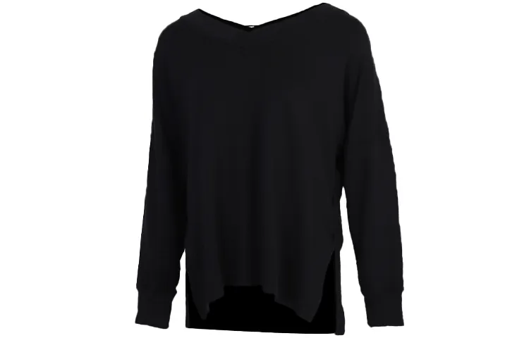 Nike T-Shirts Women's Black V-neck Moderate Straight Fit