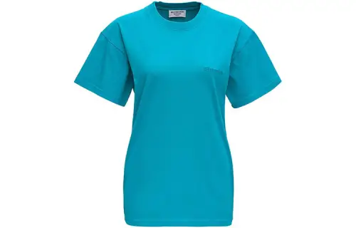 Balenciaga Wide Line T Shirt Turquoise