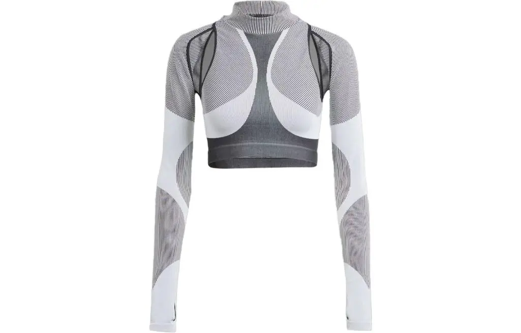 Adidas T-Shirts Women's Black White Half-Turtleneck Moderate Straight Fit