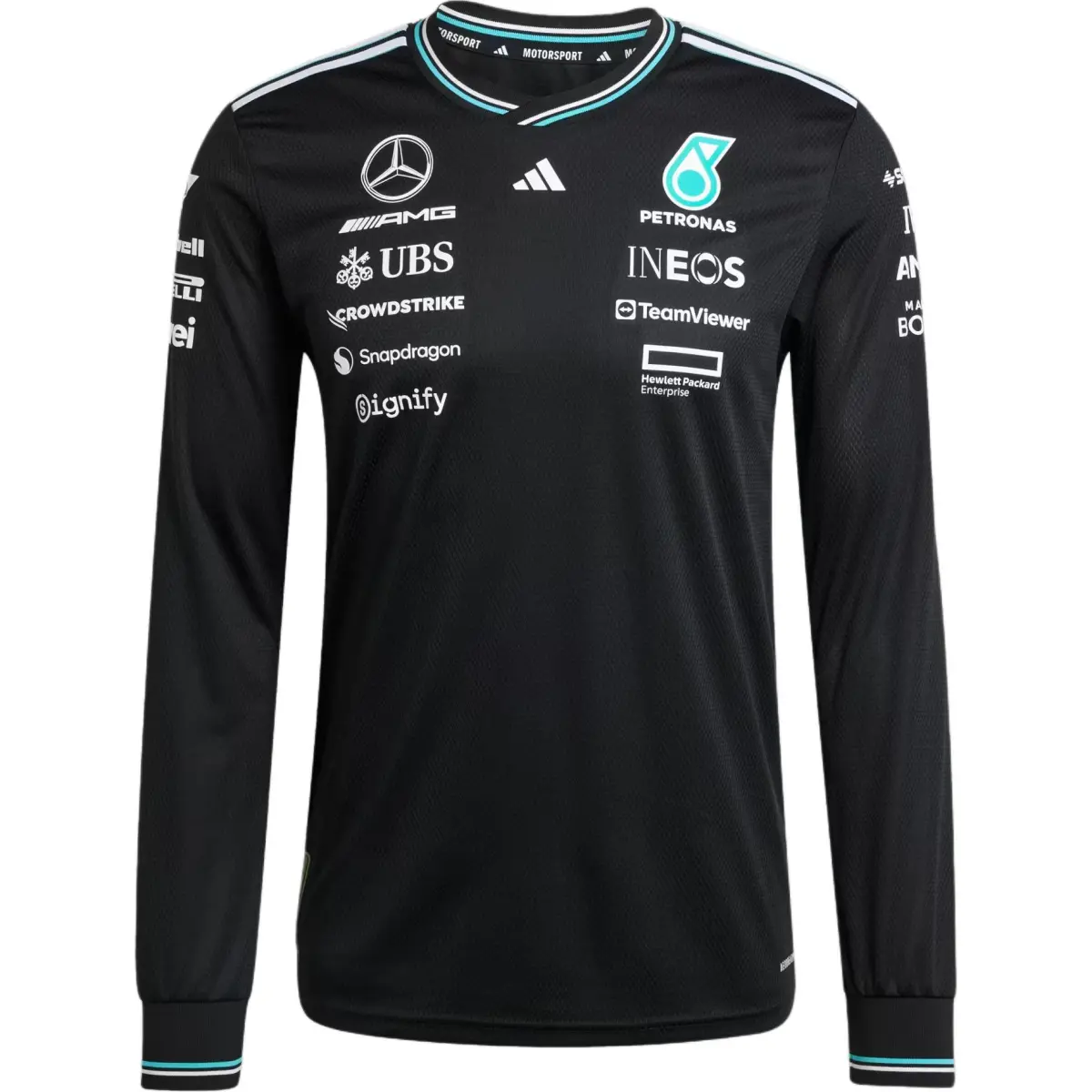 Adidas x MERCEDES AMG AEROREADY PETRONAS F1 Racing T Shirt Men's Black