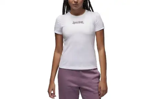 Jordan Slim Graphic T Shirt Women's White