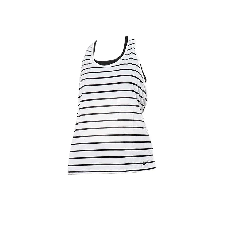 Nike Tank Tops Women's White U-neck Moderate Racerback