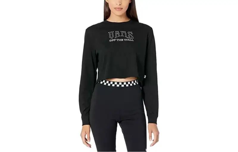Vans T Shirts Women's Black Crew Neck Moderate Other