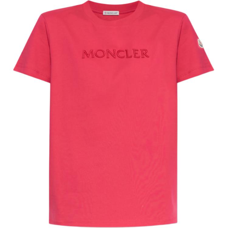 Женская футболка Moncler (красная)