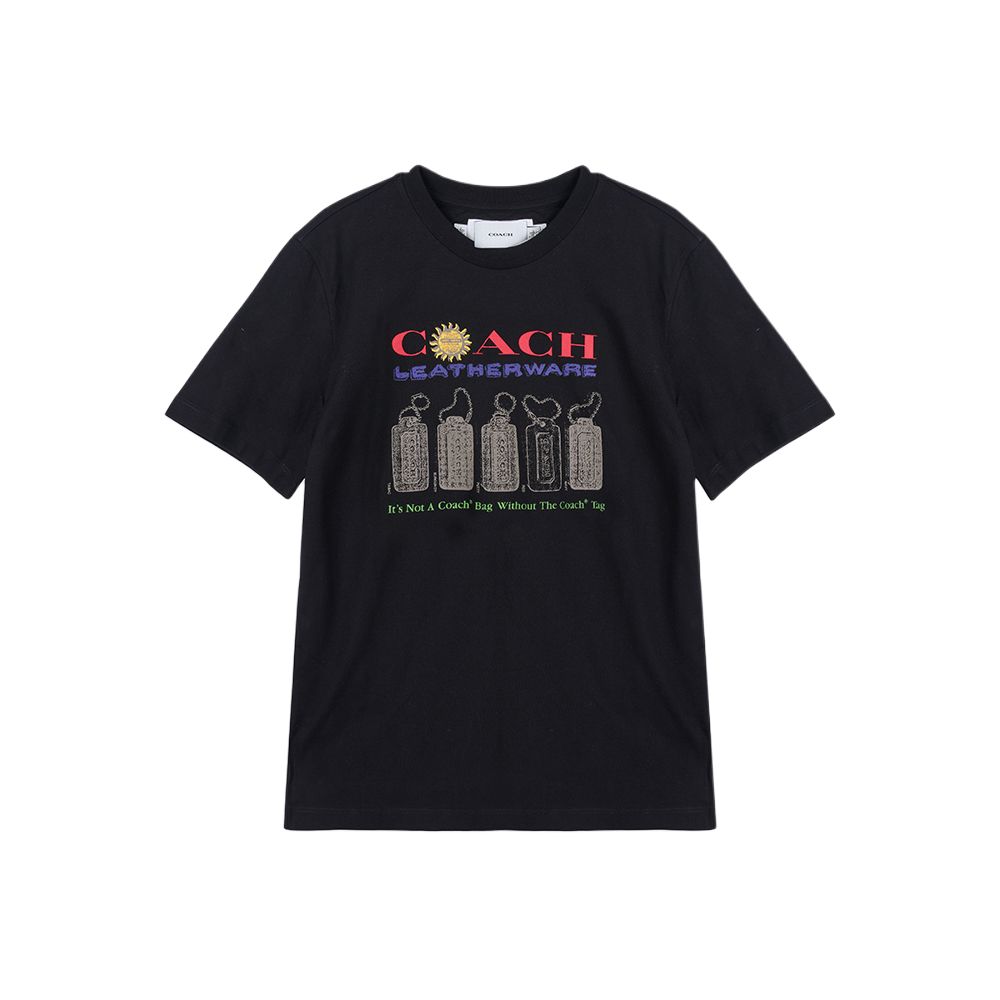 Женская футболка COACH COACH SS25 T (черная)