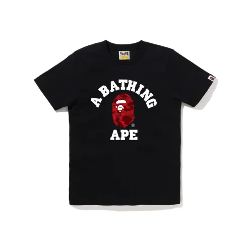 A BATHING APE Color Camo College Tee 'White/Pink'