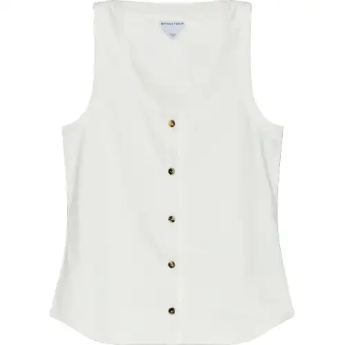 Bottega Veneta Single Breasted Sleeveless Top