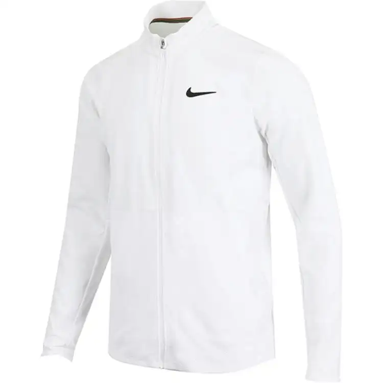 Nike Tennis Tops Men's White Half Turtleneck Moderate