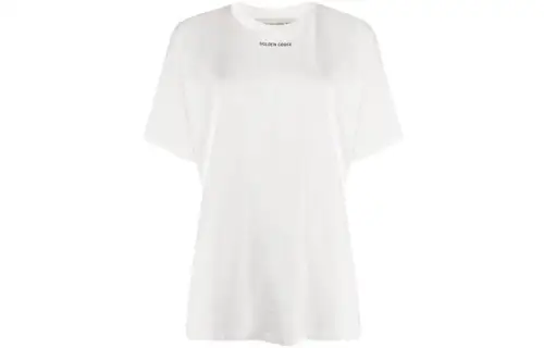 Golden Goose T Shirts Women's White Crew Neck Moderate