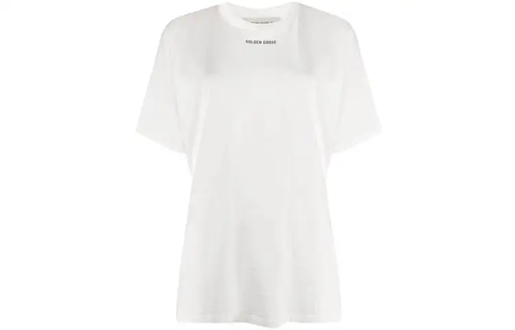 Golden Goose T Shirts Women's White Crew Neck Moderate