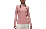 Jordan T Shirts Women's Pink Turtleneck Moderate Straight Fit