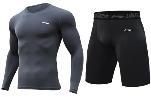 Li Ning Fitness Sets Men's Crew Neck Moderate