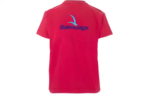 Balenciaga T Shirts Women's Red Crew Neck Moderate Other