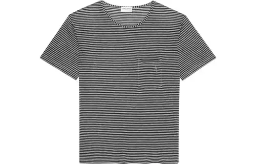 SAINT LAURENT T Shirts Women's Gray Crew Neck Moderate