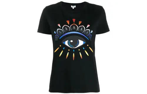 KENZO T Shirts Women's Black Crew Neck Moderate Straight Fit