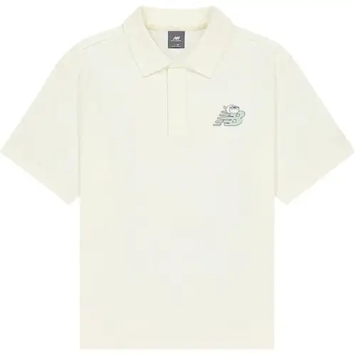 New Balance Polo Shirt Men's Ivory White