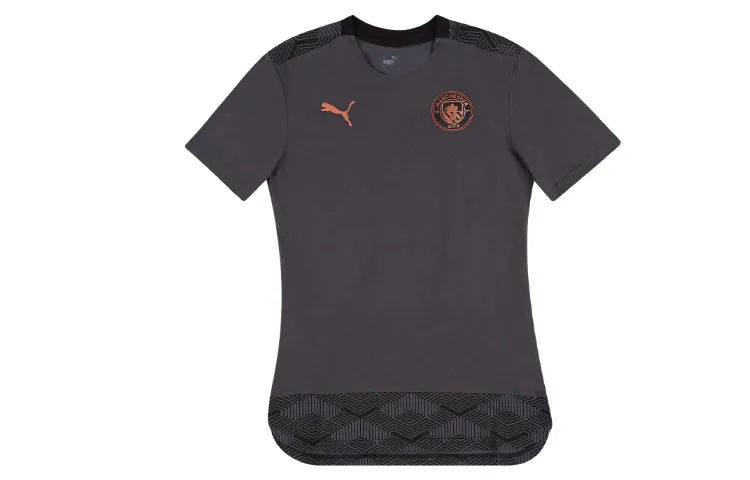 PUMA Manchester City Soccer Jerseys Men's Black Moderate Straight Fit