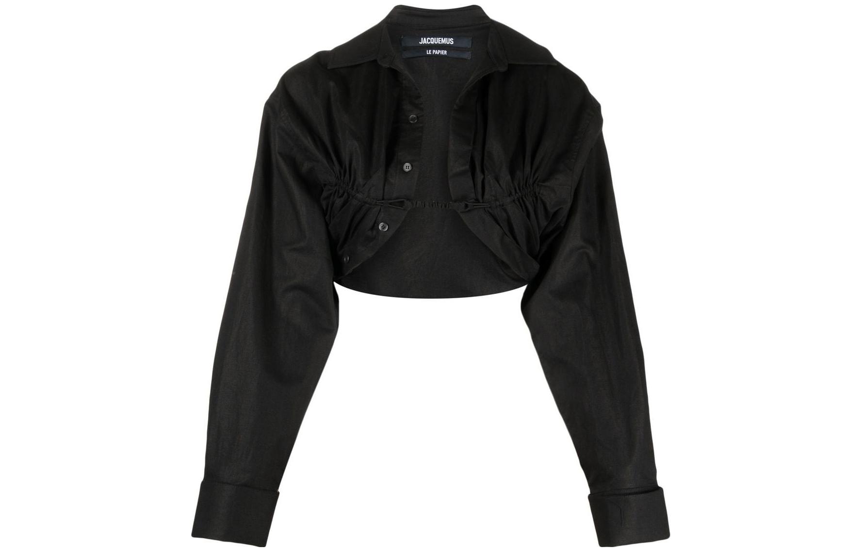Jacquemus Machou Cropped Long-Sleeved Top