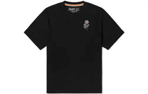 Timberland T Shirts Women's Black Crew Neck Moderate Straight Fit