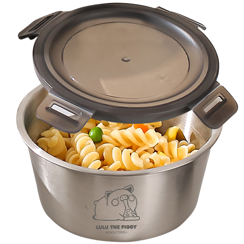 Kawashimaya KAWASIMAYA lulu pig joint model 316 stainless steel crisper food grade sealed bowl portable simple design fruit lunch box lunch box