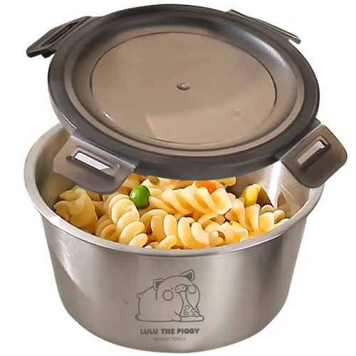 Kawashimaya KAWASIMAYA lulu pig joint model stainless steel crisper food grade sealed bowl portable simple design fruit lunch box lunch box