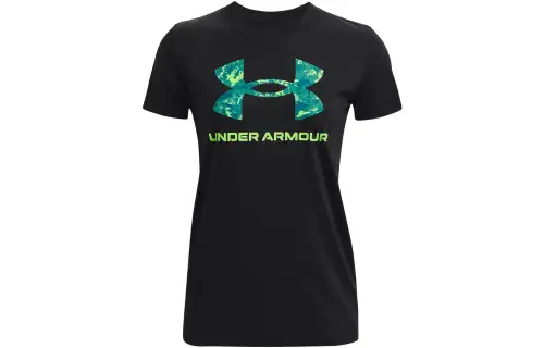 Under Armour Sportstyle T Shirts Women's Black Crew Neck Moderate Straight Fit