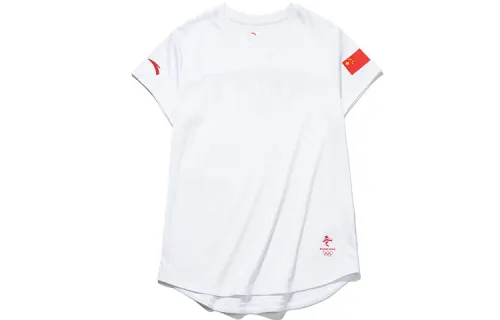 ANTA T Shirts Women's White Crew Neck Moderate Straight Fit