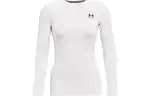 Under Armour HeatGear T Shirts Women's White Crew Neck Moderate Straight Fit