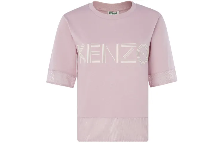 KENZO T Shirts Women's Pink Crew Neck Moderate Straight Fit