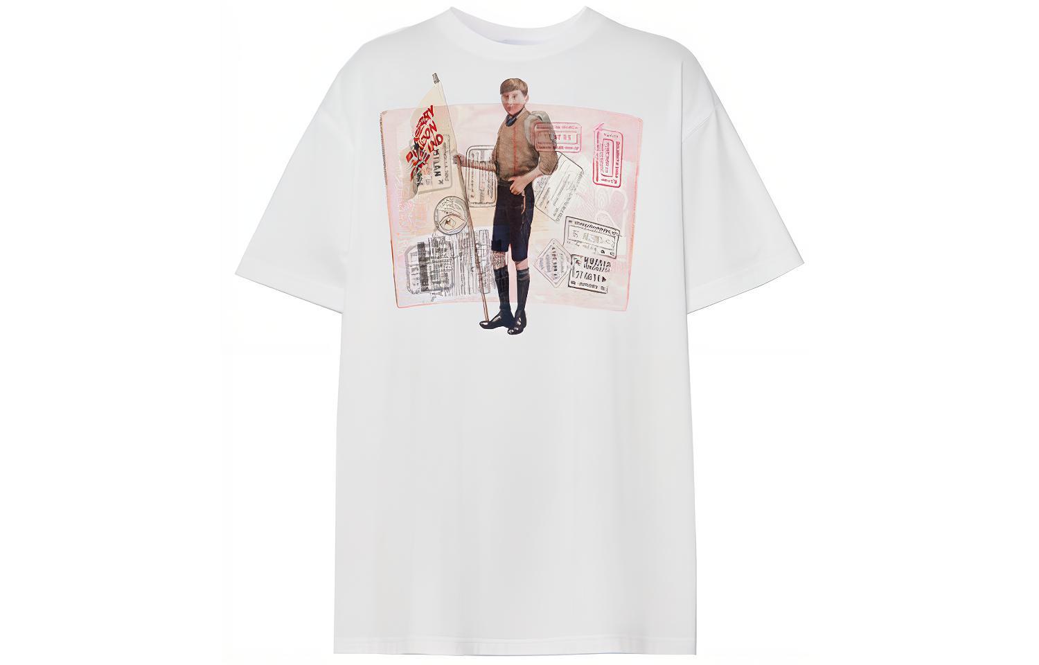 Женская футболка Burberry (белая)