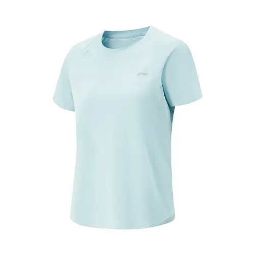 Li Ning T Shirt Women's Light Ice Blue