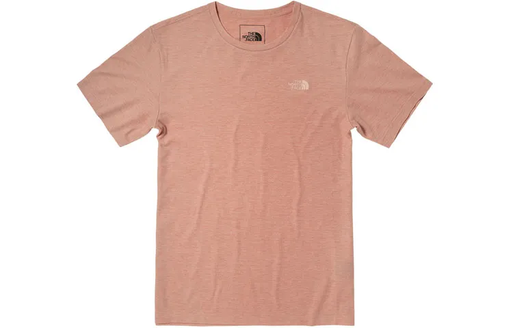 THE NORTH FACE T-Shirts Women's Pink Crew Neck Moderate Straight Fit