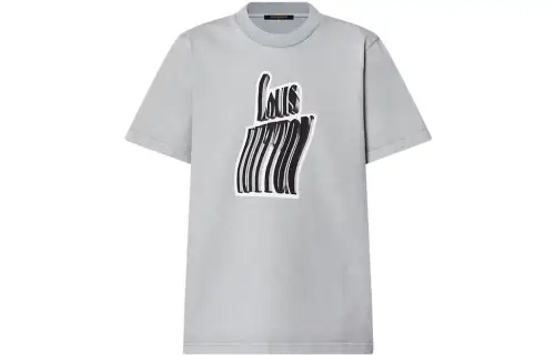 LOUIS VUITTON SS24 Drop Shoulder Sleeve T Shirt Women's Gray