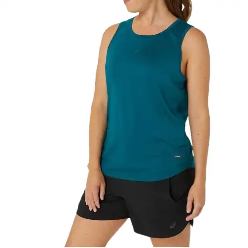 ASICS Tank Tops Women's Green Moderate